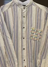 Shirt Banded Collar Men's Size XL