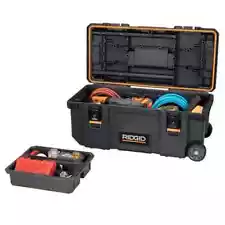 Ridgid Mobile Job Box 2 Wheels Tool Storage Box High Impact Resin 28 Inch New