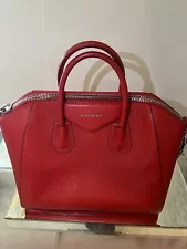 Givenchy Antigona Sugar Goatskin Red Purse