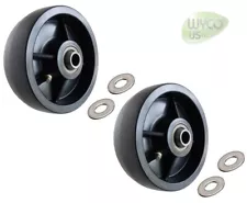 2 DECK WHEELS FOR JOHN DEERE, 5X2, REPL AM104126, 50", 60" & 72" FRONT CUT DECKS