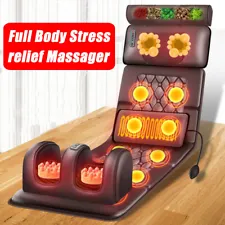 Electric Massage Mattress Heating Cushion Neck Back Foot Pain Relief Body Relax