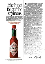 1989 Print Ad Tabasco Pepper Sauce It isn't just for gumbo anymore lively taste