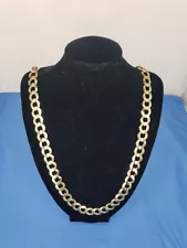 10k Yellow Gold 68 g Solid Heavy 12mm Cuban Link Chain Necklace 24" 43.7 dwt