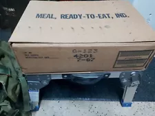 New ListingVintage US Military MRE Case With 4 Meals Inside Dated 7-86