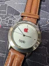 Apple Mac OS Watch Promotional Quartz Not for sale Brown leather belt F/S