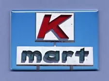 KMART SIGN *2X3 FRIDGE MAGNET* BIG BOX DEPARTMENT STORE BLUE LIGHT SPECIAL CHAIN