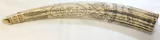 Scrimshaw Walrus Tusk Resin Replica 22" Charles Morgan - C715