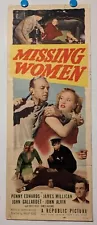 MISSING WOMEN - Classic 50's exploitation insert! Bad girl wife out for revenge!