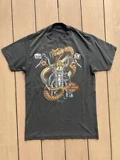 Vintage Harley Davidson 3D Emblem Single Stitch T-Shirt Snake Bike Medium 1989