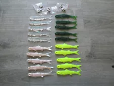 New ListingLOT OF 20 BANJO MINNOWS 5.25'' FISH ASSORTED COLORS 5 OF EACH AND EYES