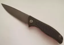 Shirogorov Flipper F95 Carbon Fiber Inlay M390 Folding Knife