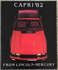 MERCURY CAPRI USA Car Sales Brochure For 1982 #P8115 L GS RS Black Magic