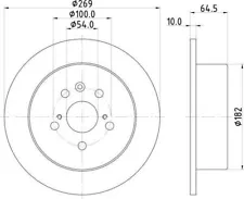 Mintex Brake Discs Pair S 269:5 Rear 269mm For Lexus MDC883