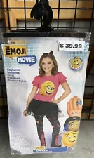 Emoji Movie Smiler Halloween Costume Includes: Dress, Headband, Footless Tights