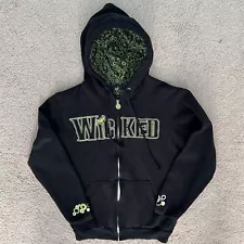 Green For Good Wicked Hoodie Womens Sz Medium Black Organic Cotton Broadway