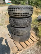 Samson Traker 12-16.5 10 ply trailer tires on rims