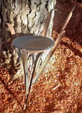 Antique rusty metal bird bath bottom steak rustic fabulous bird bath rusty gold