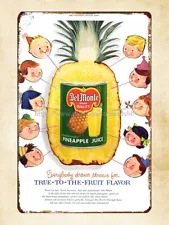 artwork prints for sale Del Monte Pineapple Juice metal tin sign