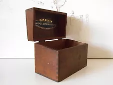 Vintage Advertising Meads Diet Pills File Index Wooden Box 1930’s Ad Collectible