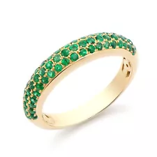 Certified 0.85 Ct Natural Emerald 14K Yellow Gold Ring | Retail $5,795