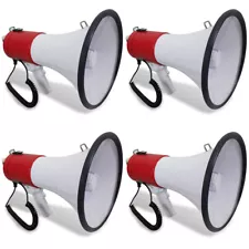 (Qty 4)Technical Pro Portable 75W 1000M Range Megaphone Bullhorn Speaker w Siren