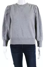 Frame Women's Long Sleeves Puller Sweatshirt Gray Size M