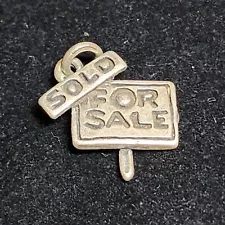 925 Sterling Silver Realtor For Sale / Sold Charm