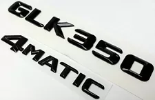 #1 BLACK GLK350 + 4MATIC REPLACEMENT FOR MERCEDES REAR TRUNK EMBLEM BADGE DECAL (For: 2010 GLK350 4Matic)