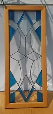 Stunning Handcrafted stained glass Colorful Beveled window panel 31 1/2“ X 12“