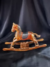 Hand made Miniature Wooden Rocking Horse 6"