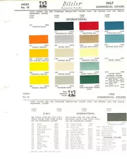 1967 1968 INTERNATIONAL SCOUT TRAVELALL PANEL PICKUP TRUCK PAINT CHIPS (PPG)