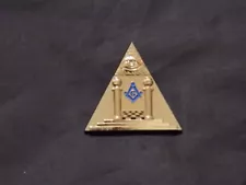 Masonic Altar Pillars All Seeing Eye Lapel Tac Pin Masonic Freemason NEW!