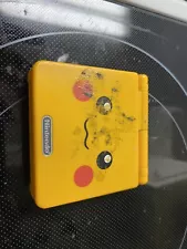 Nintendo Game Boy Advance SP Pikachu Edition Handheld System - Yellow *Wear