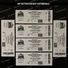 2020 World Series Souvenir Ticket Stub Dodgers Rays ANY SECTION ROW SEAT!