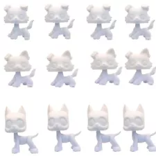 Custom lps Toy White Bases,12pcs lps White Molds Collie Great dane Kids Design