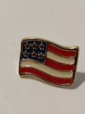 Small Waving American Flag Lapel Pin