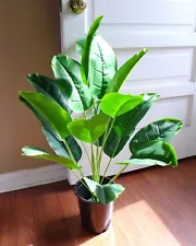 26" Hight Artificial Forks Tropical Plant Banana Tree (#117) 18 Plam Leaves