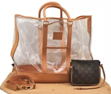 Auth Louis Vuitton Seven Designers Isaac Mizrahi Tote Bag M99027 Clear K8871