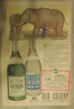 Old Colony Ad: Ginger Ale & Sparkling Water! from 1937 11 x 15 inches