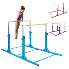 Goplus Kids Double Horizontal Bars Gymnastic Training Parallel Bars Adjustable