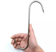 meat hook heavy duty s hooks 10" stainless steel processing butcher for 4 pack