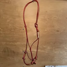 Knotty Girlz 4 Western Training Knot Red Rope Halter For Average Horse Size