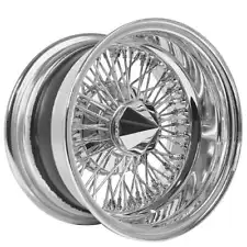 13 14 15" LA Wire Wheels Reverse 72-Spoke Cross Lace Chrome Rims (1pc)