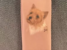 Norwich terrier hand painted tie