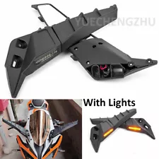 Adjustable Wing Mirrors LED Turn Signal For Kawasaki NINJA 650 EX650 2016-2023 (For: 2016 Ninja 650)