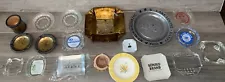 Vintage Ashtray Lot Of 18 Advertising Glass Ceramic Metal