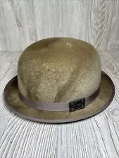 Kangol Brown Aged Bowler Hat Derby Cap Large K5120HT Lined Men’s