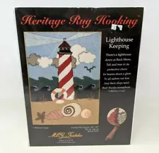 2002 New MCG Textiles Heritage Rug Hooking Kit Lighthouse Keeping 20" x 27" HB21