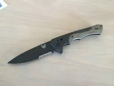 Benchmade Rukus Blackwood Design 610SBK Black S30V Combo Edge AXIS Knife