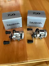 2 DAIWA ACCUDEPTHPLUS 17LCB LINE COUNTER LEVEL WIND REELS USED FRESH WATER ONLY